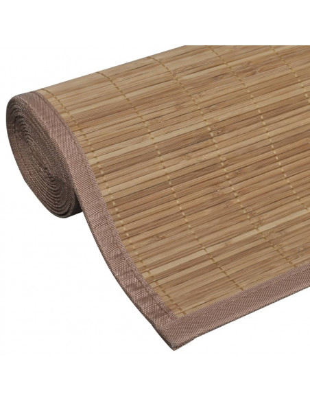 Tappeto in Bambù 100x160 cm Marrone