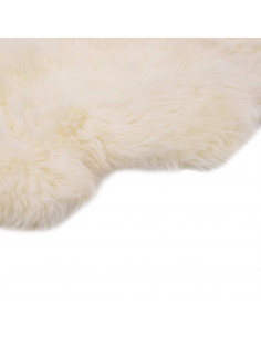 Tappeto in Pelle di Montone 60x90 cm Bianco 2