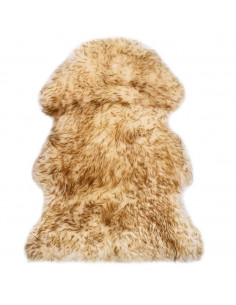 Tappeto in Pelle di Montone 60x90 cm Marrone Melange