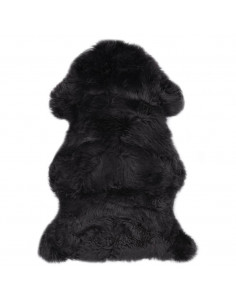 Tappeto in Pelle di Montone 60x90 cm Grigio Scuro