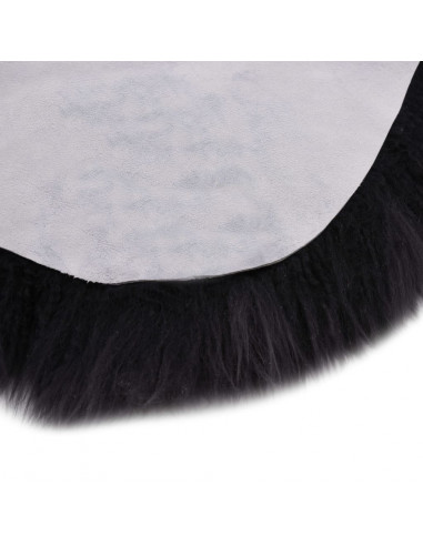 Tappeto in Pelle di Montone 60x90 cm Grigio Scuro