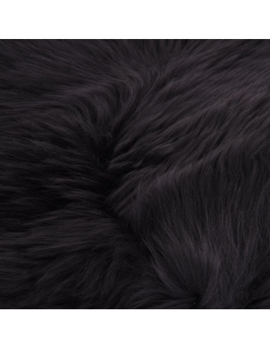 Tappeto in Pelle di Montone 60x90 cm Grigio Scuro