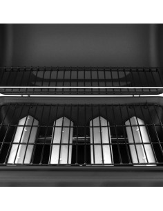 Griglia Barbecue a Gas con 4 Bruciatori Nera