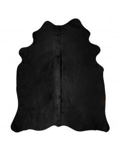 Tappeto in Vera Pelle Bovina Nero 150x170 cm