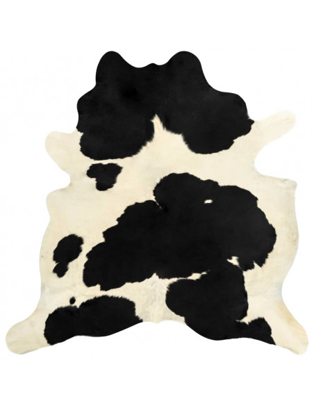 Tappeto in Vera Pelle Bovina Bianco e Nero 150x170 cm