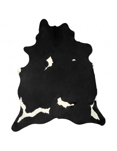 Tappeto in Vera Pelle Bovina Bianco e Nero 150x170 cm