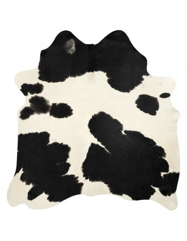 Tappeto in Vera Pelle Bovina Bianco e Nero 150x170 cm