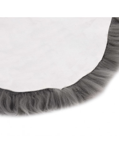 Tappeto in Pelle di Montone 60x90 cm Grigio Chiaro