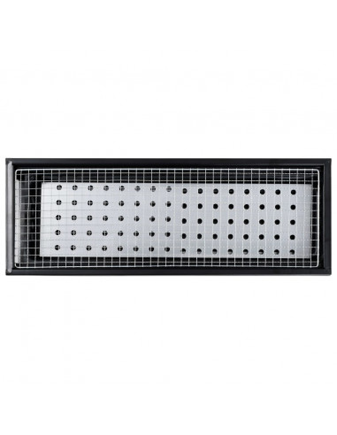 Griglia Barbecue da Campeggio Portatile in Acciaio 60x22,5x33cm