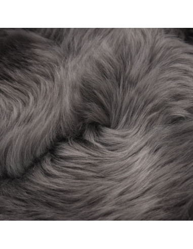 Tappeto in Pelle di Montone 60x90 cm Grigio Chiaro