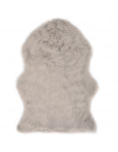 Tappeto in Similpelle di Pecora 60x90 cm Grigio Chiaro