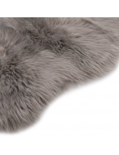 Tappeto in Similpelle di Pecora 60x90 cm Grigio Chiaro 2
