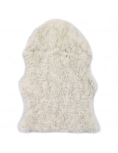 Tappeto in Similpelle di Pecora 60x90 cm Grigio Melange