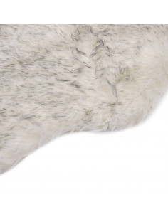 Tappeto in Similpelle di Pecora 60x90 cm Grigio Melange 2