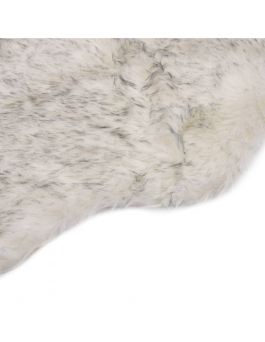 Tappeto in Similpelle di Pecora 60x90 cm Grigio Melange