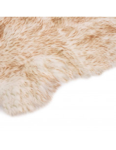 Tappeto in Similpelle di Pecora 60x90 cm Marrone Melange 2