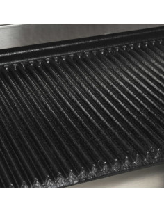 Griglia per Panini Scanalata in Acciaio Inox 1800W 31x30,5x20cm