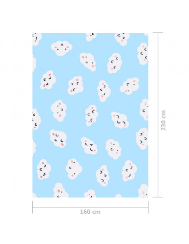 Tappeto Stampato Multicolore 160x230 cm in Tessuto