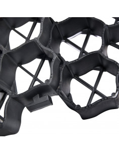 Griglie per l'Erba 16 pz Nere 60x40x3 cm in Plastica