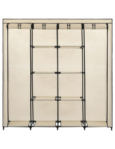 Guardaroba con 4 Scomparti Crema 175x45x170 cm