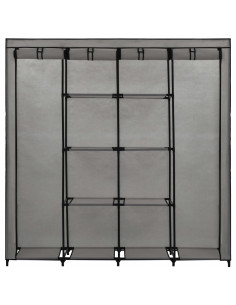 Guardaroba con 4 Scomparti Grigio 175x45x170 cm