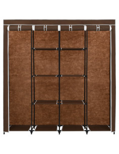 Guardaroba con 4 Scomparti Marrone 175x45x170 cm