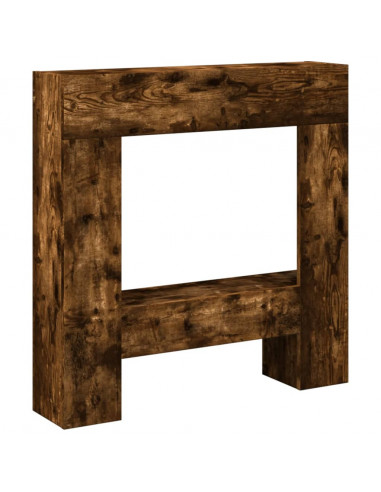 Cornice per Camino Rovere Fumo 81x18x82 cm in Truciolato