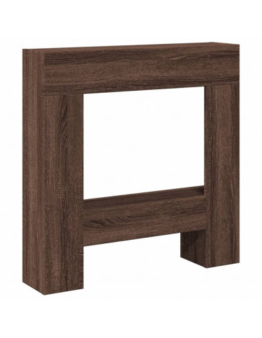 Cornice per Camino Rovere Marrone 81x18x82 cm in Truciolato