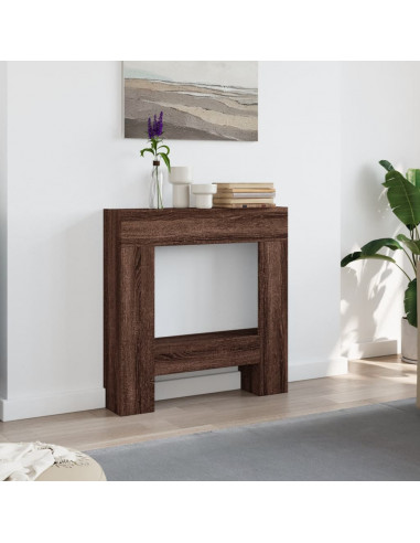 Cornice per Camino Rovere Marrone 81x18x82 cm in Truciolato