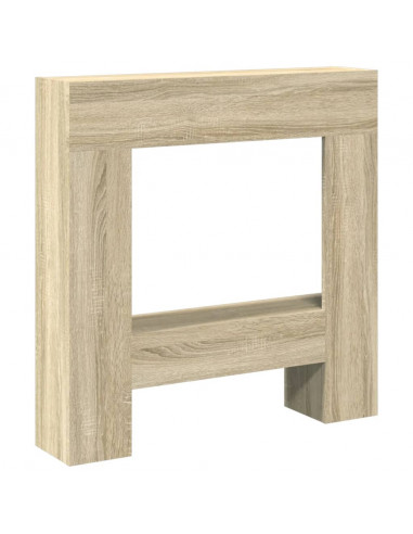 Cornice per Camino Rovere Sonoma 81x18x82 cm in Truciolato