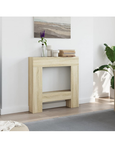 Cornice per Camino Rovere Sonoma 81x18x82 cm in Truciolato