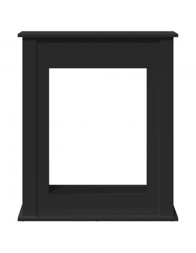 Cornice per Camino Nera 75x20x87,5 cm in Truciolato
