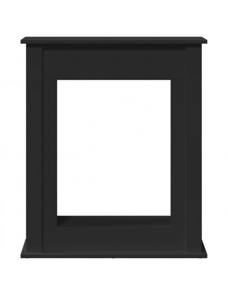 Cornice per Camino Nera 75x20x87,5 cm in Truciolato