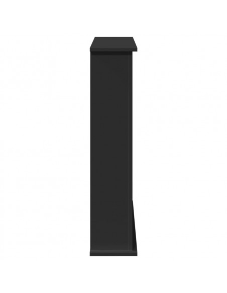 Cornice per Camino Nera 75x20x87,5 cm in Truciolato