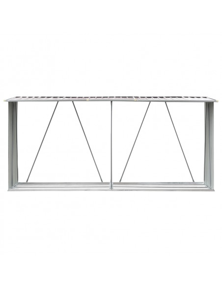 Capannone da Giardino in Acciaio Zincato 330x84x152cm Marrone