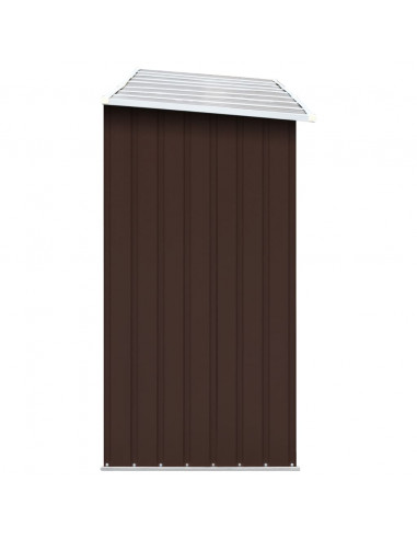 Capannone da Giardino in Acciaio Zincato 330x84x152cm Marrone