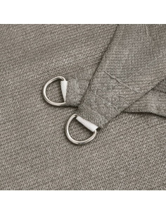 Vela Parasole 160 g/m² Quadrata Grigio Chiaro 2x2 m in HDPE