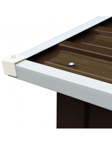 Capannone in Acciaio Zincato 172x91x154 cm Marrone