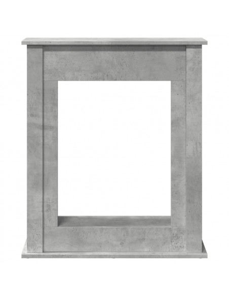 Cornice per Camino Grigio Cemento 75x20x87,5 cm in Truciolato