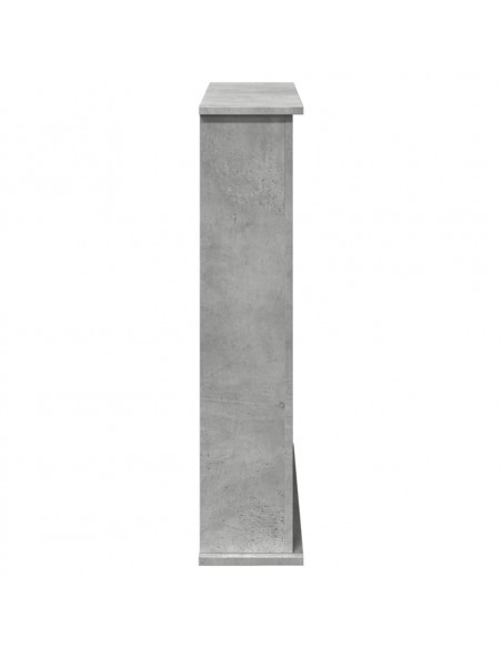 Cornice per Camino Grigio Cemento 75x20x87,5 cm in Truciolato