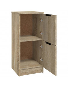 Credenze 2 pz Rovere Sonoma 30x30x70 cm in Legno Multistrato