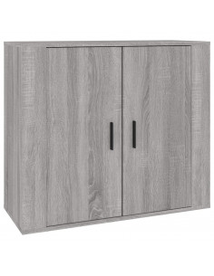 Credenze 3 pz Grigio Sonoma in Legno Multistrato