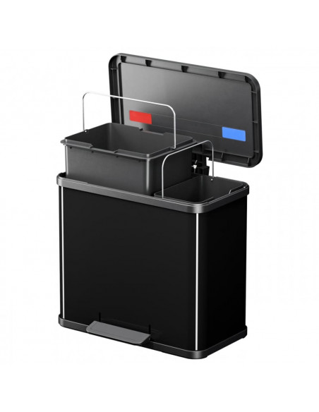 Hailo Pattumiera a Pedale Oko Duo Plus L 17 L+9 L Nera 0630-260