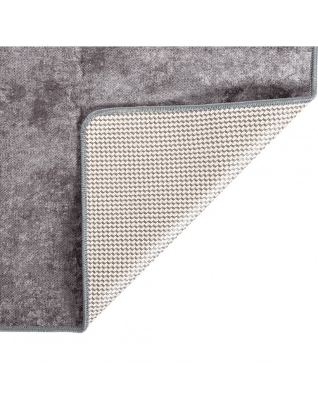 Tappeto Lavabile 80x300 cm Grigio Antiscivolo