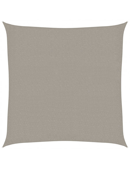 Vela Parasole 160 g/m² Quadrata Grigio Chiaro 2x2 m in HDPE