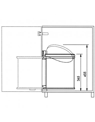 Hailo Pattumiera da Dispensa Compact-Box Taglia M 15 L Bianca 3555-001