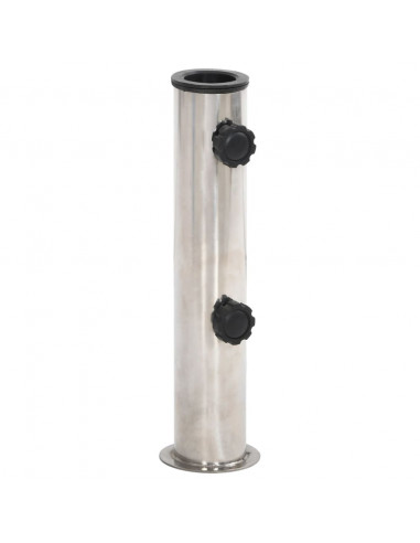 Base per Ombrellone per Palo da Ø38/48 mm Argento Acciaio Inox