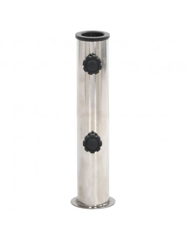 Base per Ombrellone per Palo da Ø38/48 mm Argento Acciaio Inox