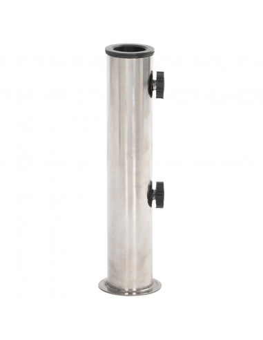 Base per Ombrellone per Palo da Ø38/48 mm Argento Acciaio Inox