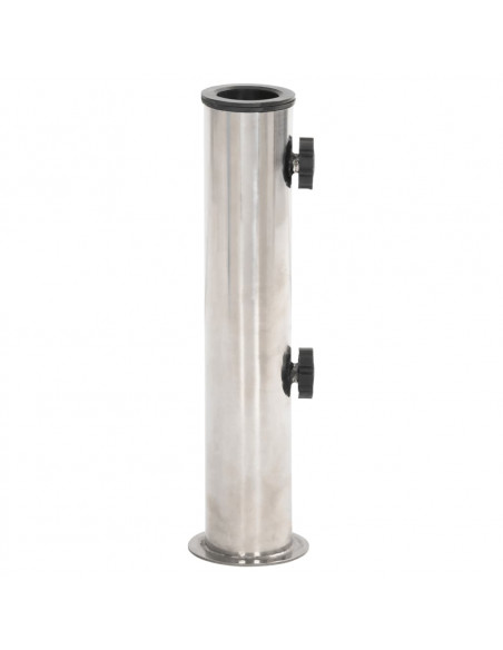 Base per Ombrellone per Palo da Ø38/48 mm Argento Acciaio Inox